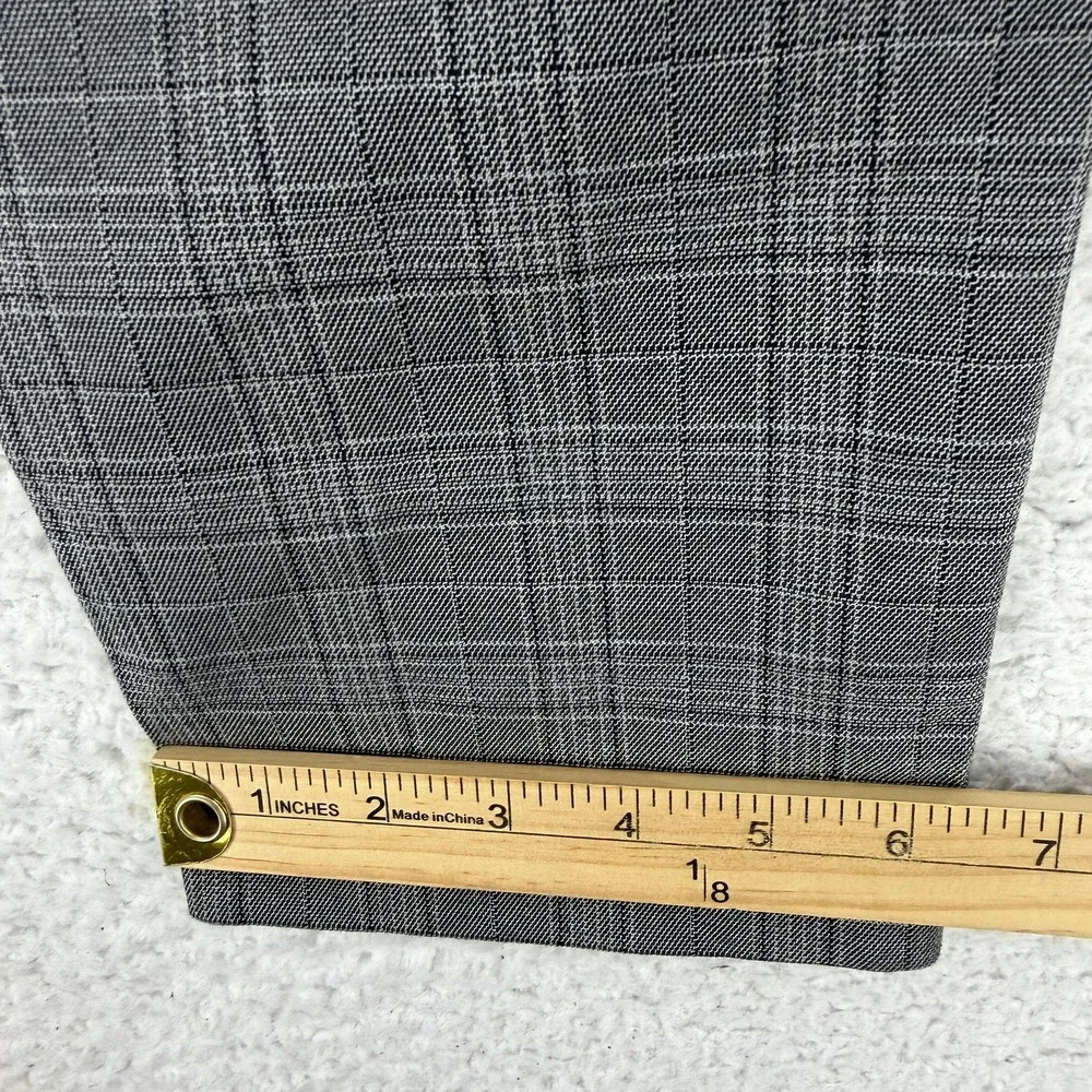 Banana Republic Grayson Dress Pants Mens 30x30 (30x27) Gray Slim Tapered Plaid